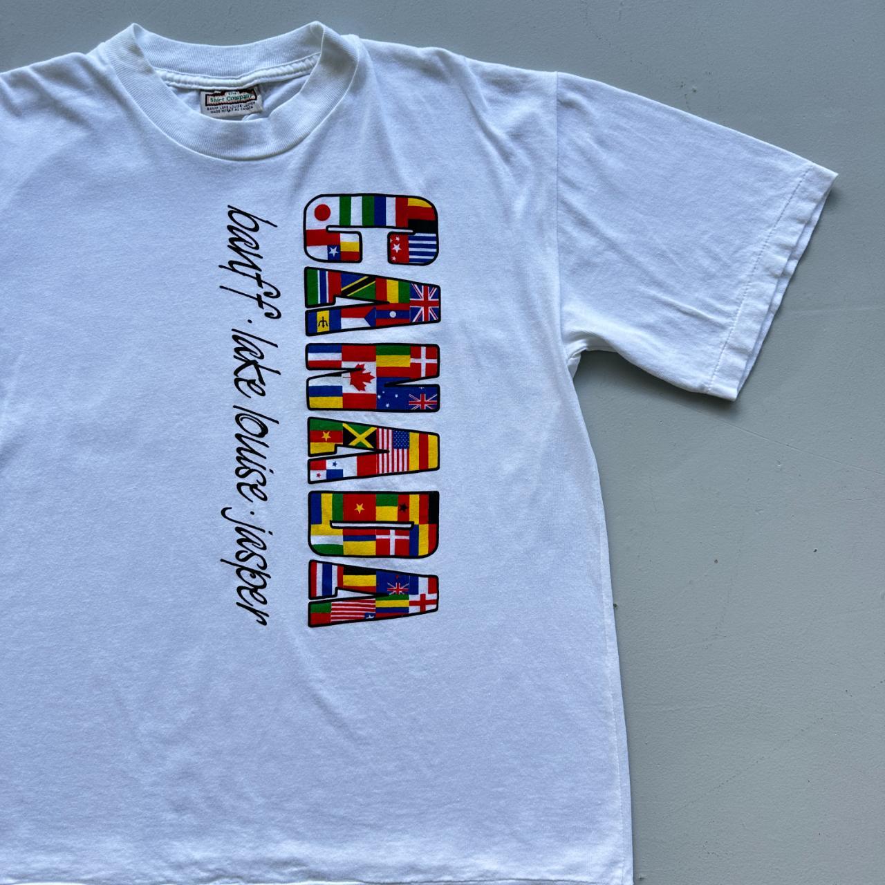 White Canada Tourist Vintage 90's T-shirt - Large