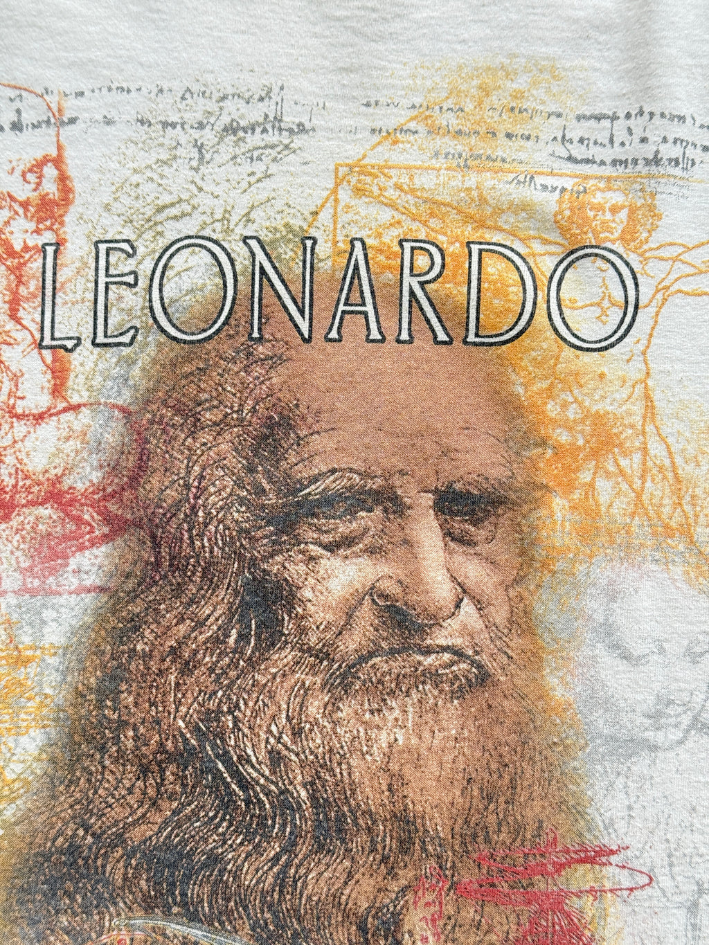 Cream Leonardo DaVinci 00's Vintage Tourist Graphic T-Shirt - XL