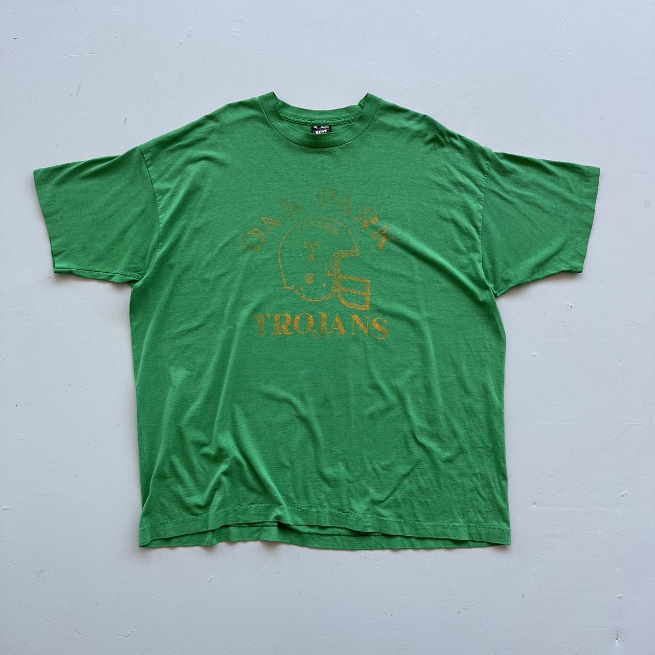 Green Trojans 80s/90s Americana Vintage T-shirt - 2XL