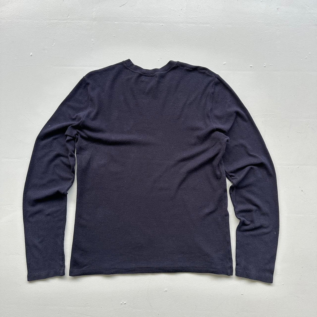 Navy Emporio Armani 90s Vintage Long Sleeves T-shirt - Large