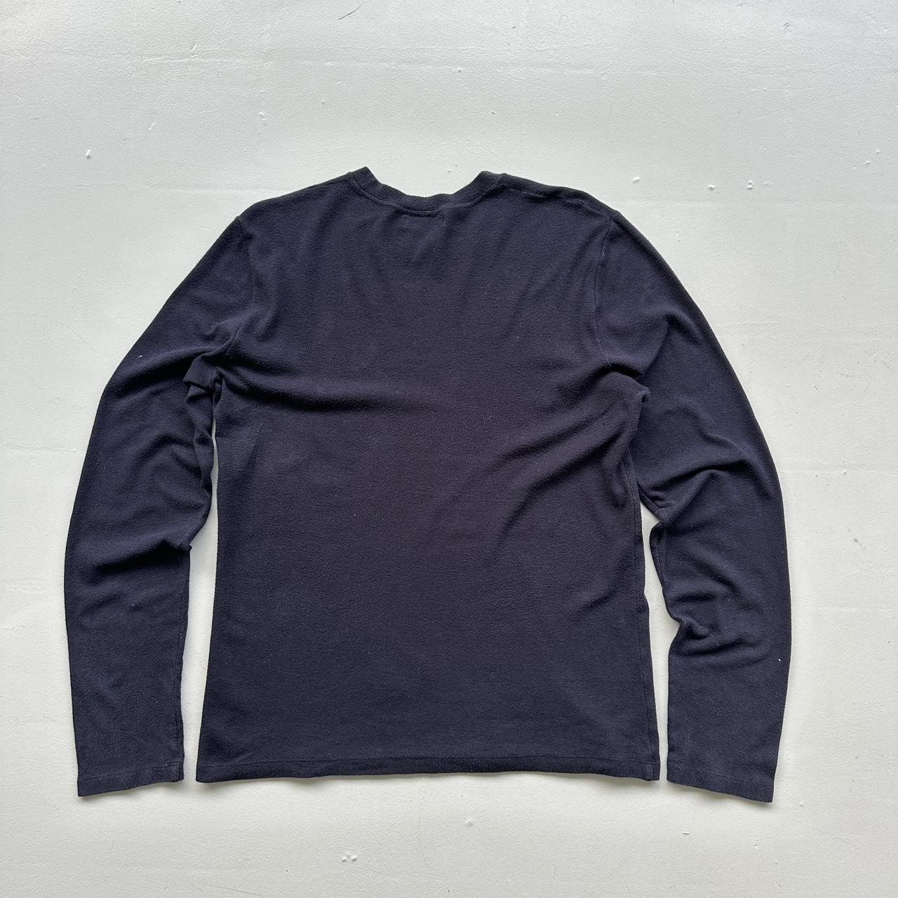 Navy Emporio Armani 90s Vintage Long Sleeves T-shirt - Large