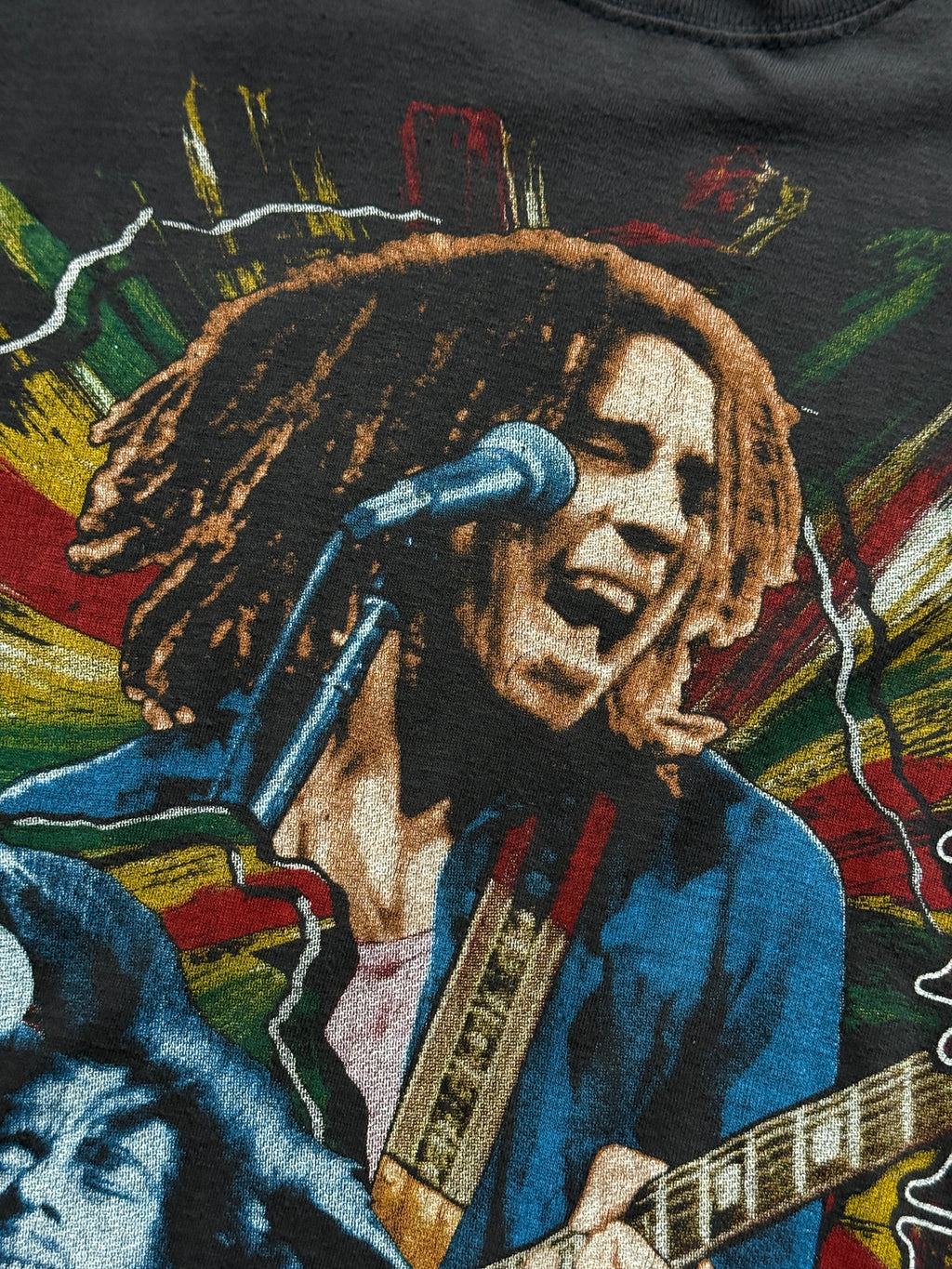 Black Bob Marley 90's Vintage Graphic T-Shirt - Medium