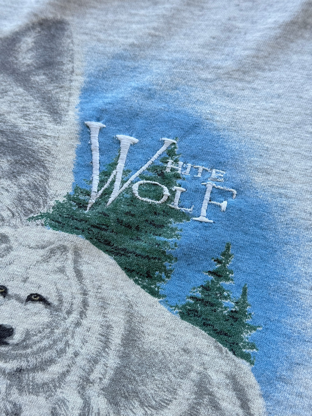 White Wolf Single Stitch 90's Vintage Nature T-Shirt - XL