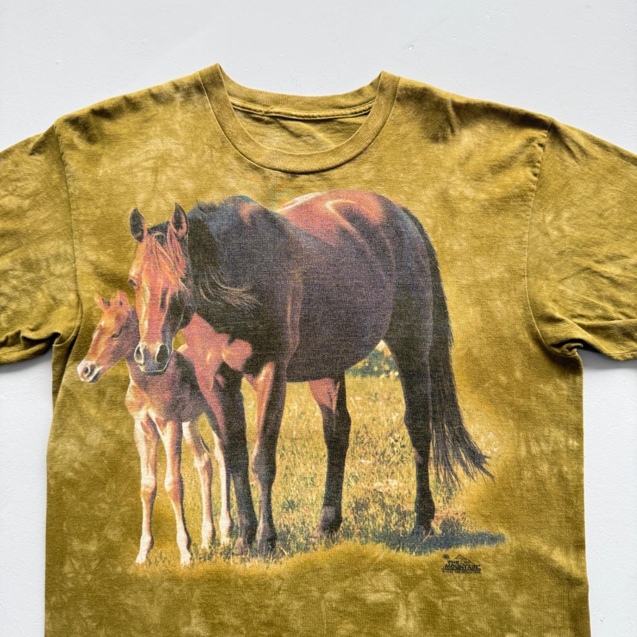 Faded Yellow Horse 90s Western Vintage Graphic T-Shirt - Large