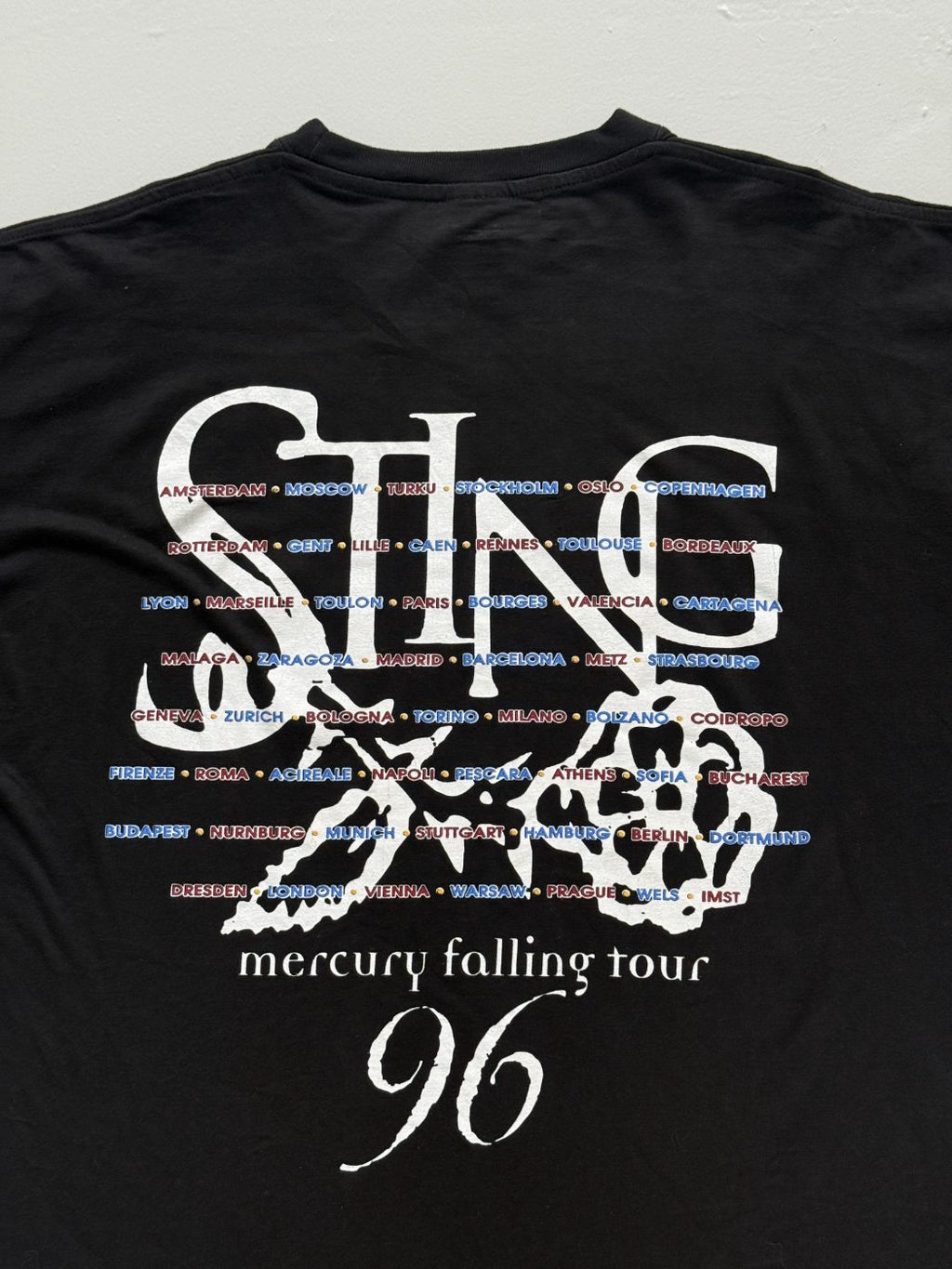 Sting Mercury Falling European Tour 1996 Vintage Band T-Shirt - XL