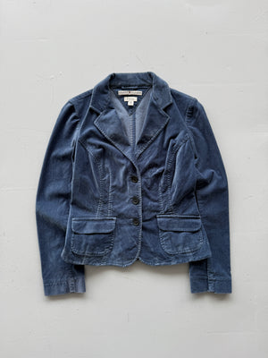Blue Tommy Hilfiger 00's Vintage Y2K Velour Suit Jacket- XS