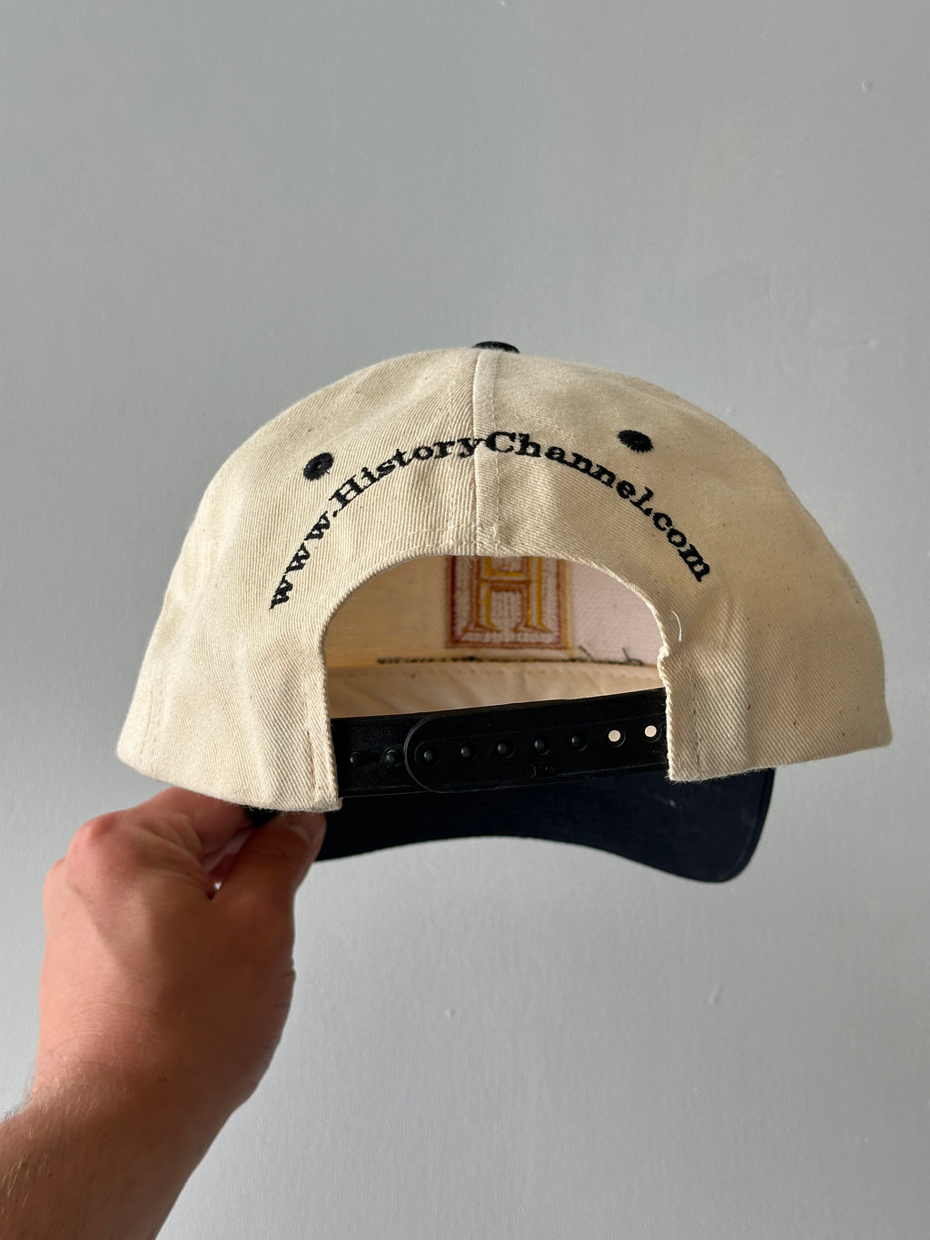 Cream / Black The History Channel 90's Vintage SnapBack Trucker Cap