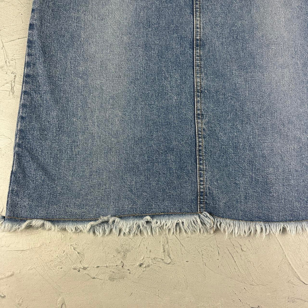 Hydraulic Denim Vintage Maxi Skirt - 10 W30 L35