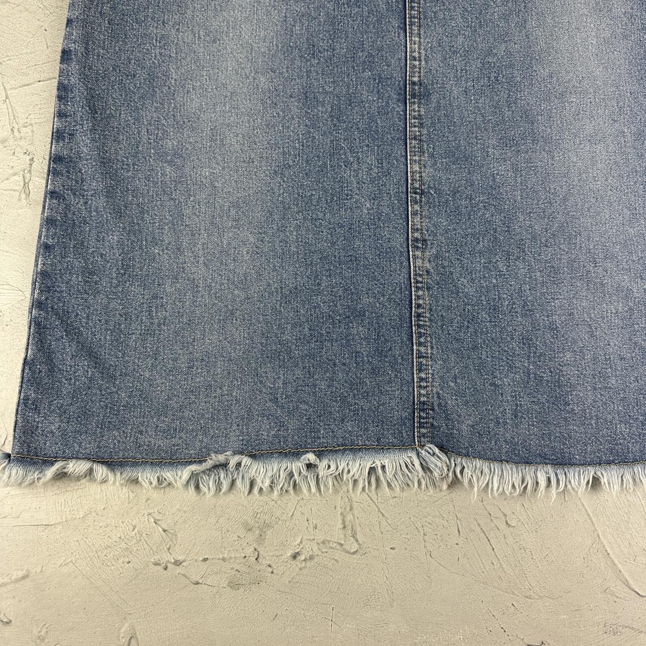 Hydraulic Denim Vintage Maxi Skirt - 10 W30 L35