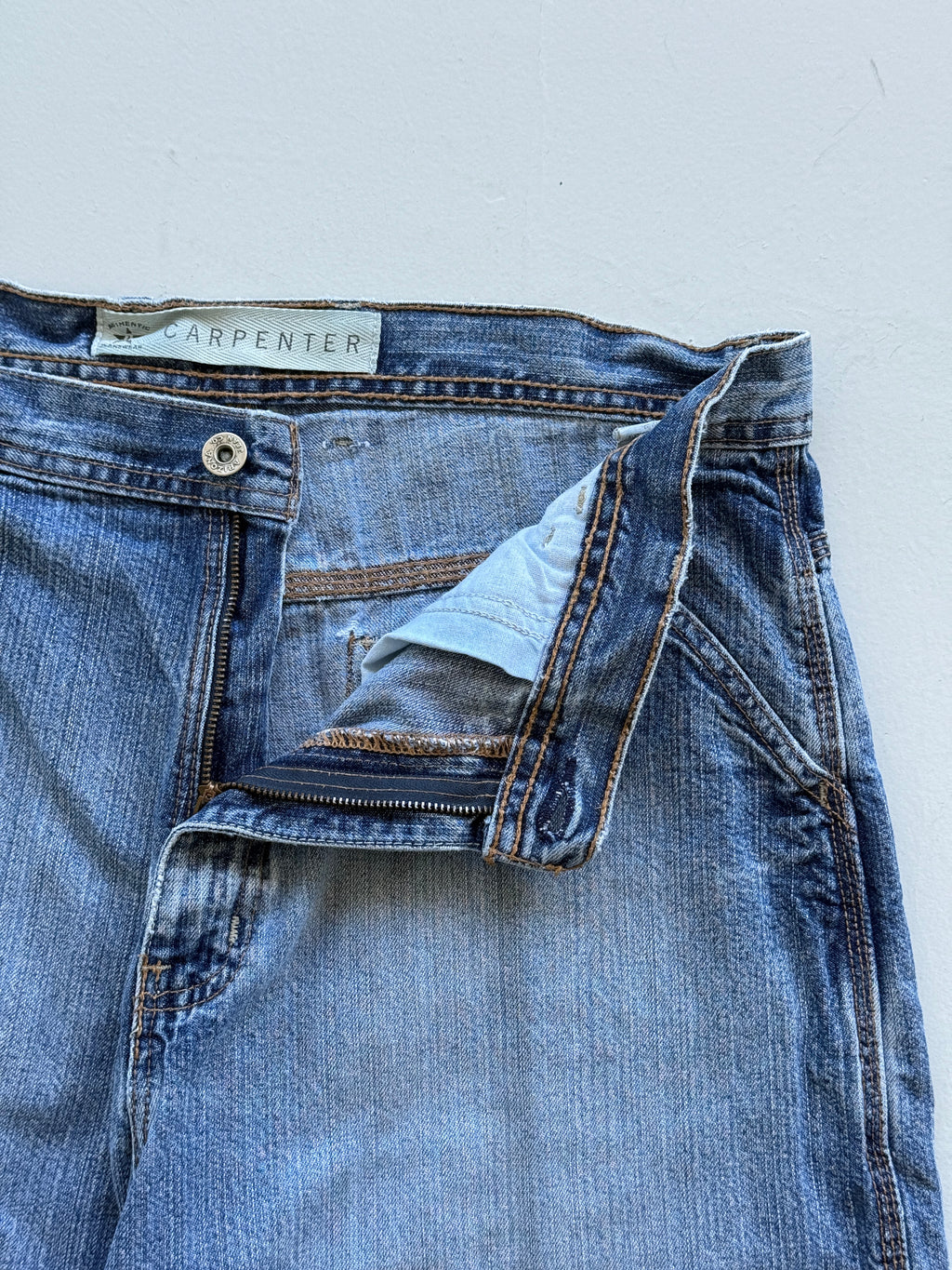 Blue Arizona 00's Vintage Y2K Baggy Carpenter Denim Shorts - W34 x L9