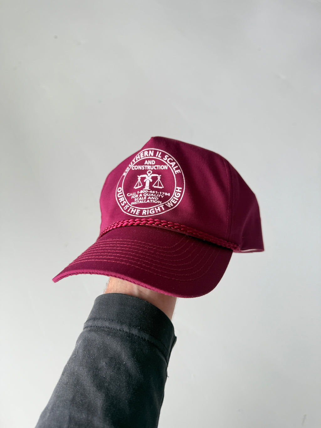 Maroon Construction Vintage Cotton SnapBack Trucker Cap