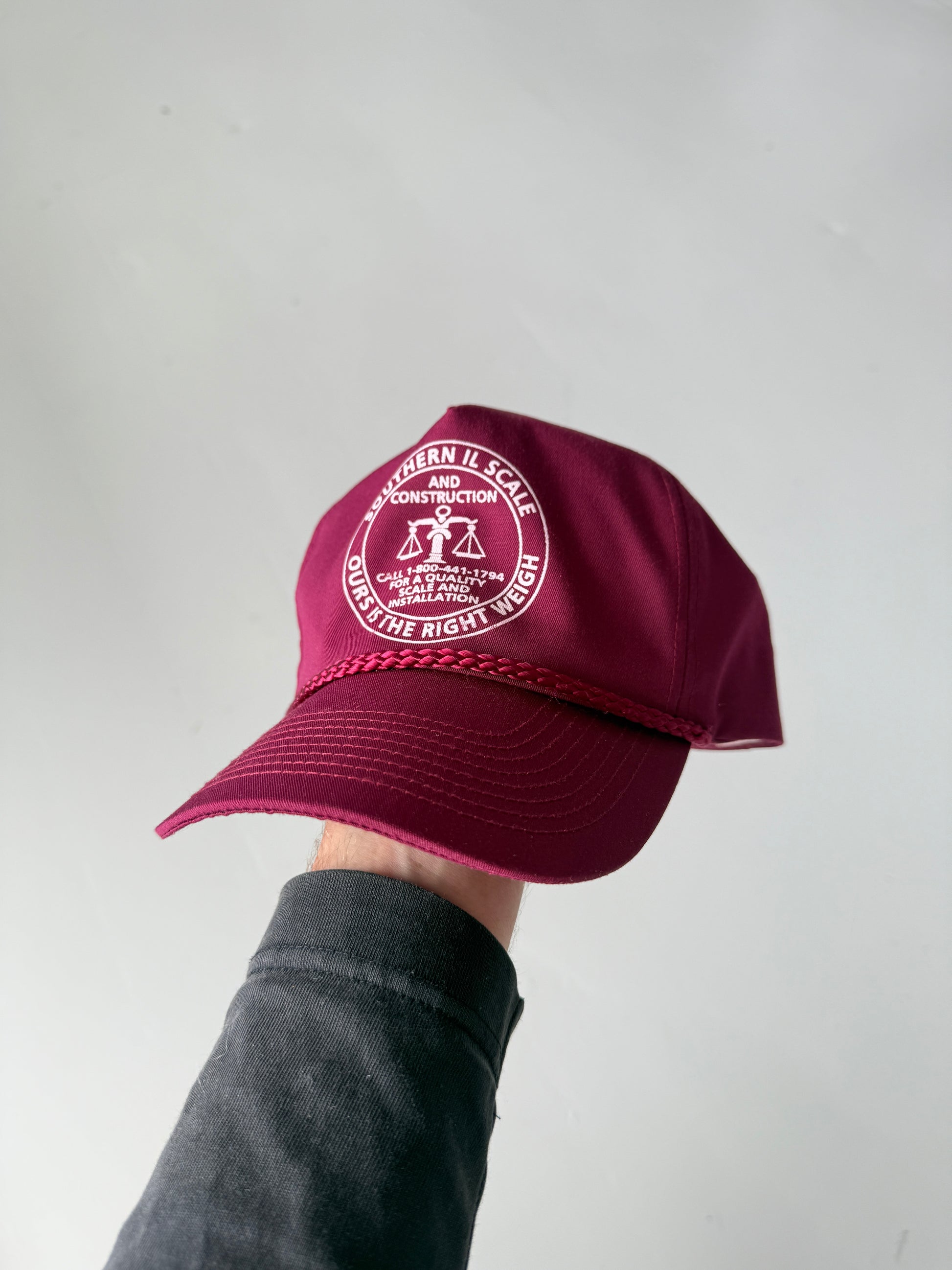 Maroon Construction Vintage Cotton SnapBack Trucker Cap