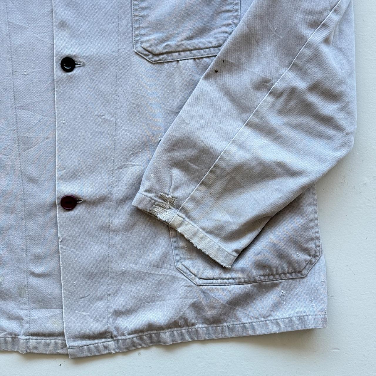 Faded Blue French Workwear 80’s Vintage Chore Jacket CH022 - Large