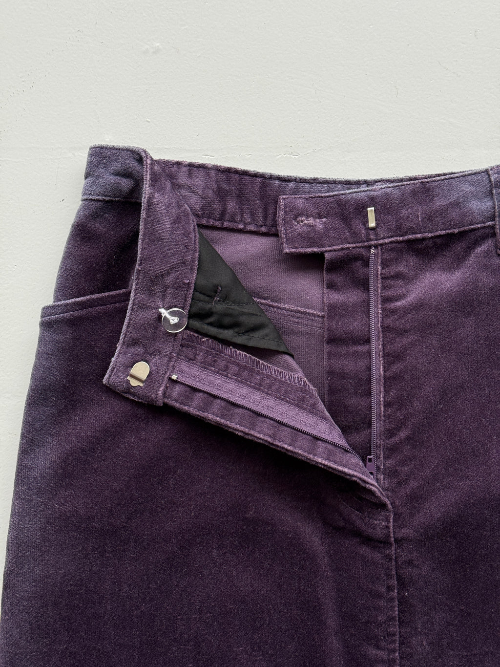 Purple Hawkshead Y2K Vintage Velvet Maxi Skirt - UK 10