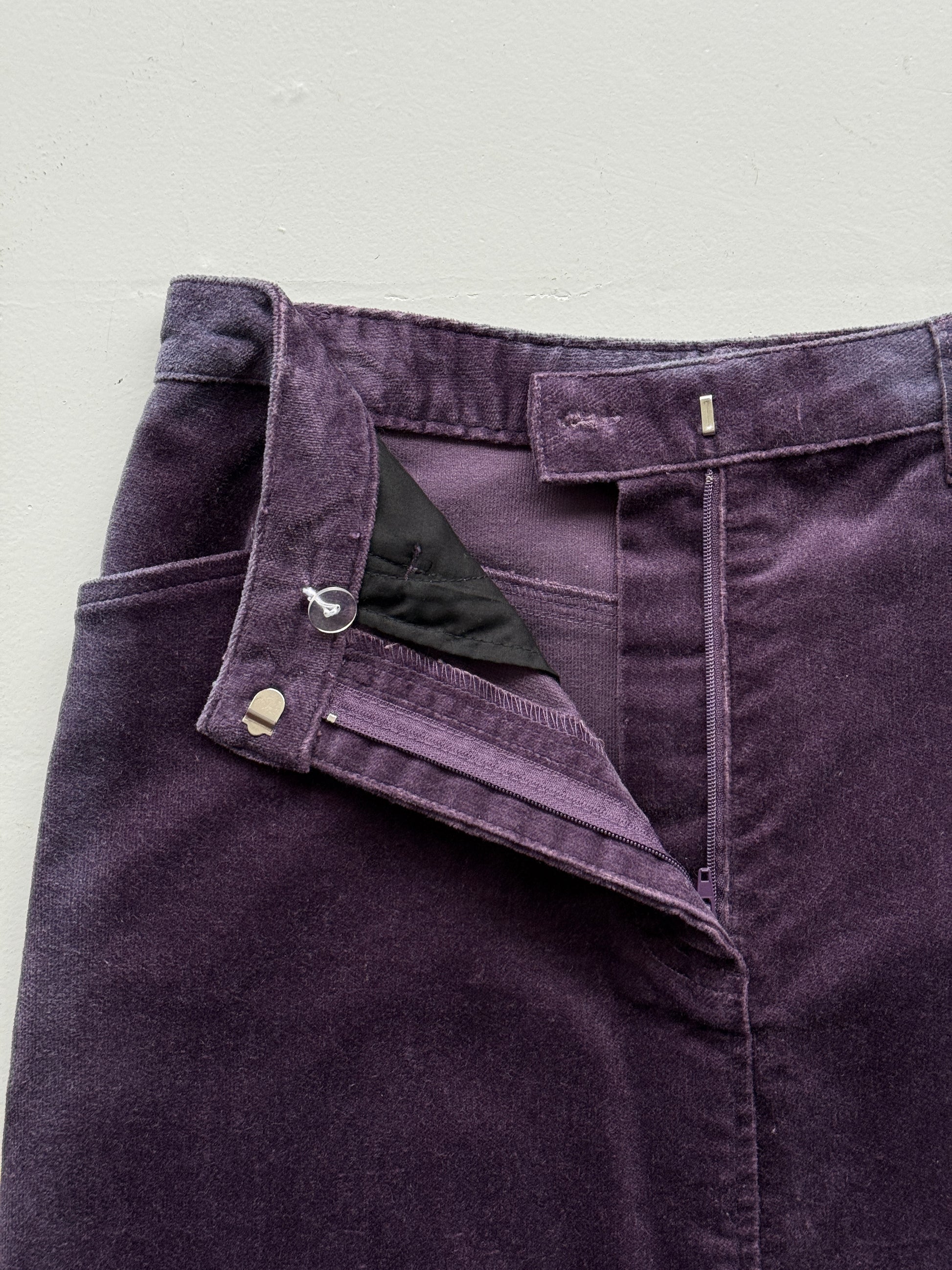 Purple Hawkshead Y2K Vintage Velvet Maxi Skirt - UK 10