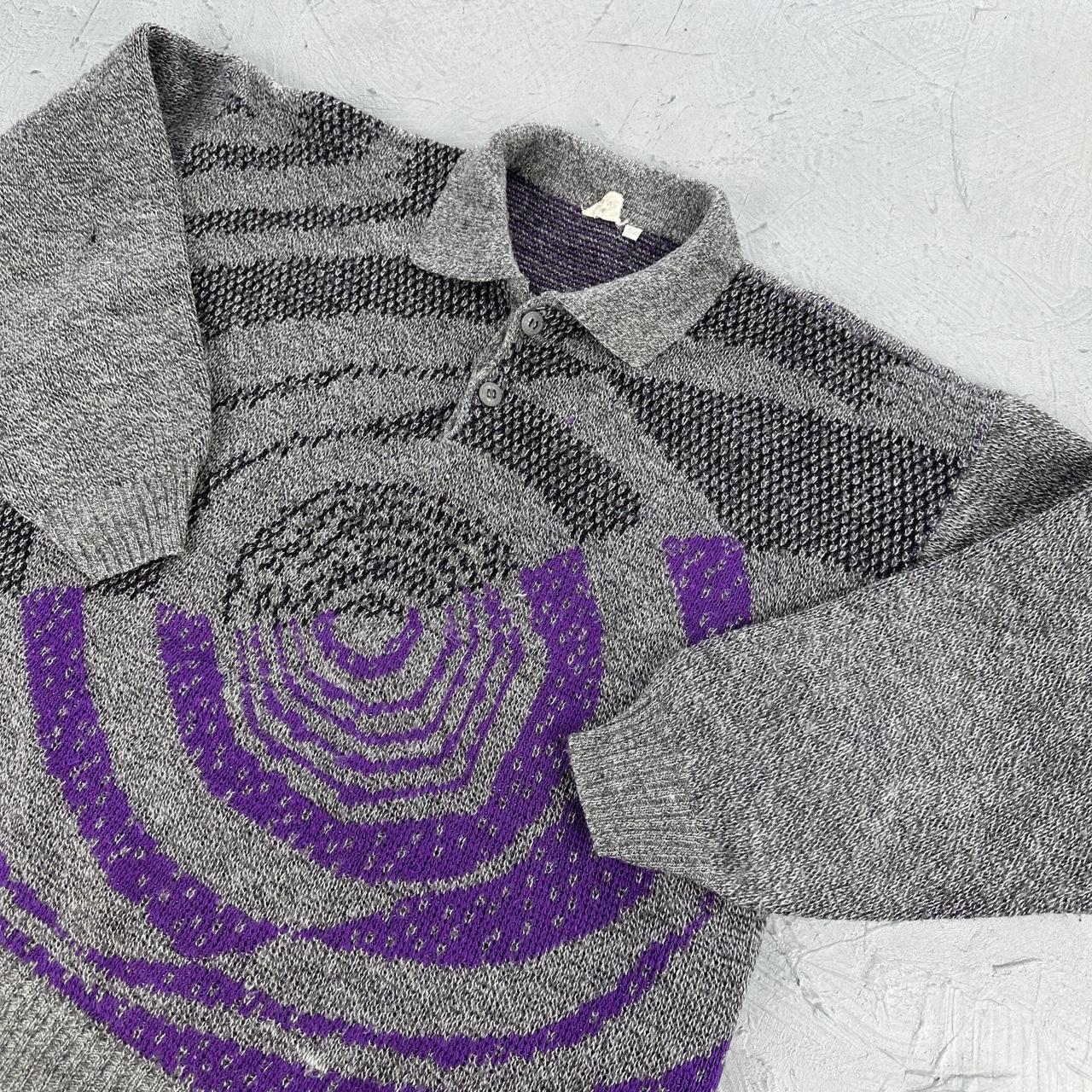 Grey / Multi-coloured Vintage 90s Sweatshirt - Medium