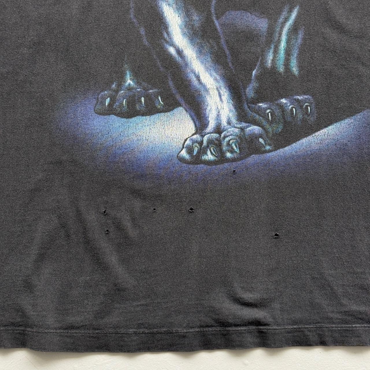 Black Heavy Metal Panther 90s Vintage Graphic T-Shirt - XL