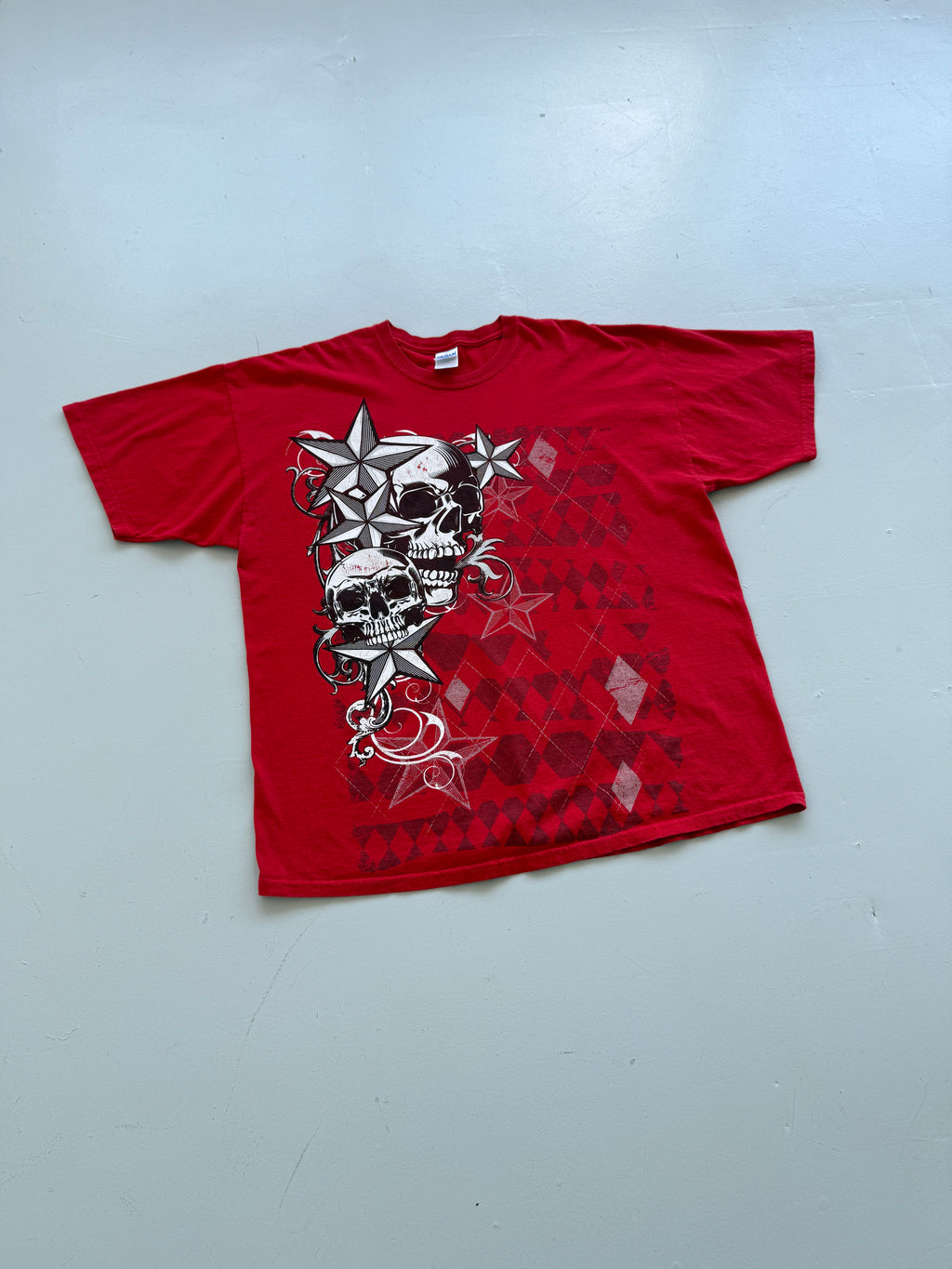 Red Skull 00's Vintage Y2K Graphic T-Shirt - XL