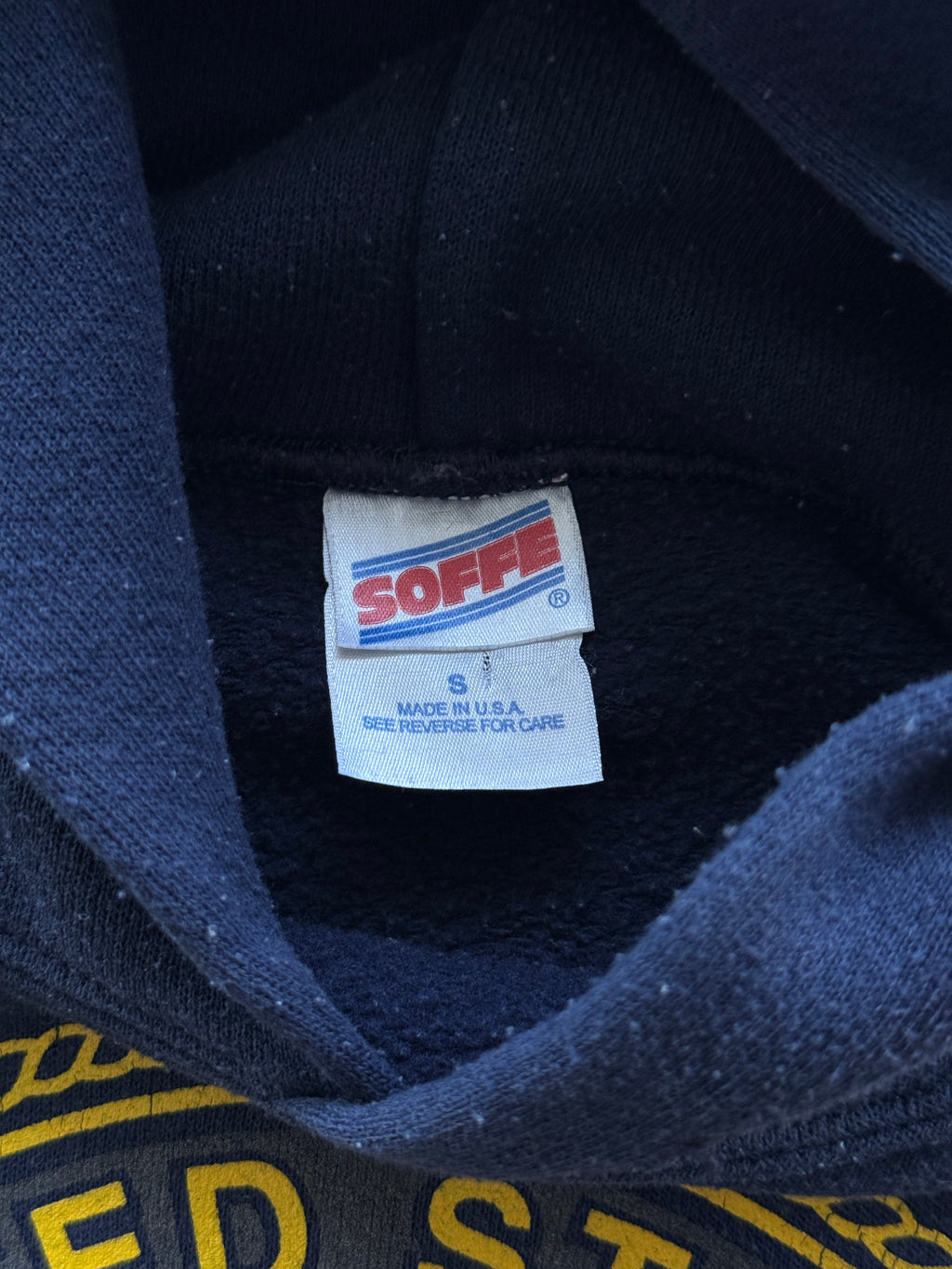 Navy United States Navy Made in USA Vintage Hoodie - Small