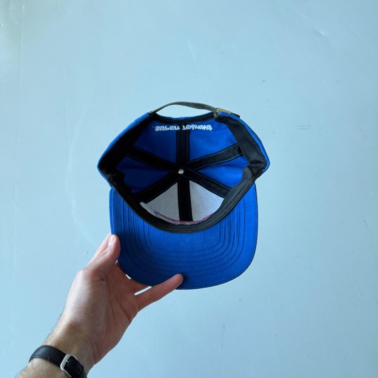 Blue Super Touring Vintage Leather Strap Cap