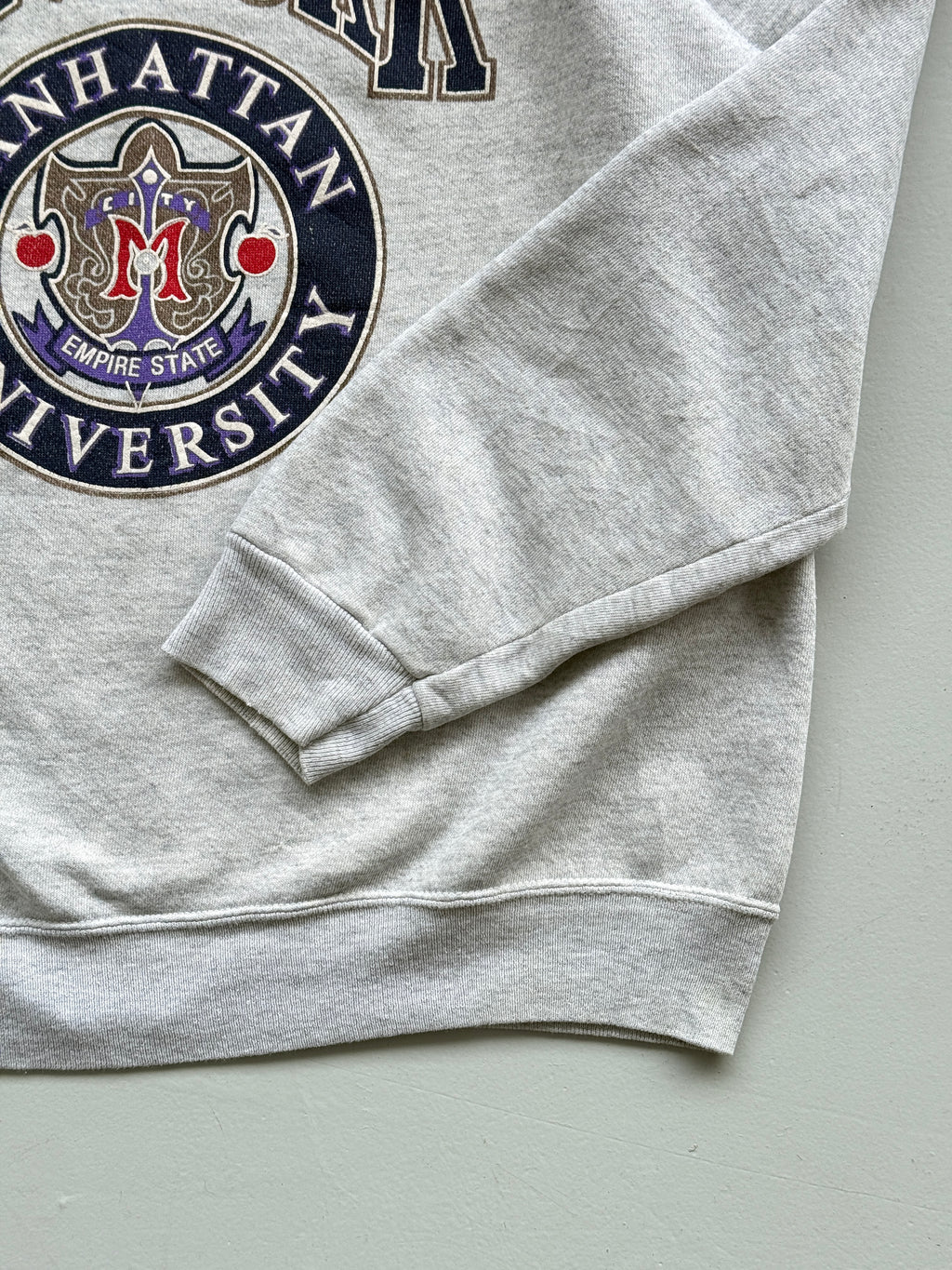 Grey New York 90's Vintage Graphic Tourist Sweatshirt Jumper - Small