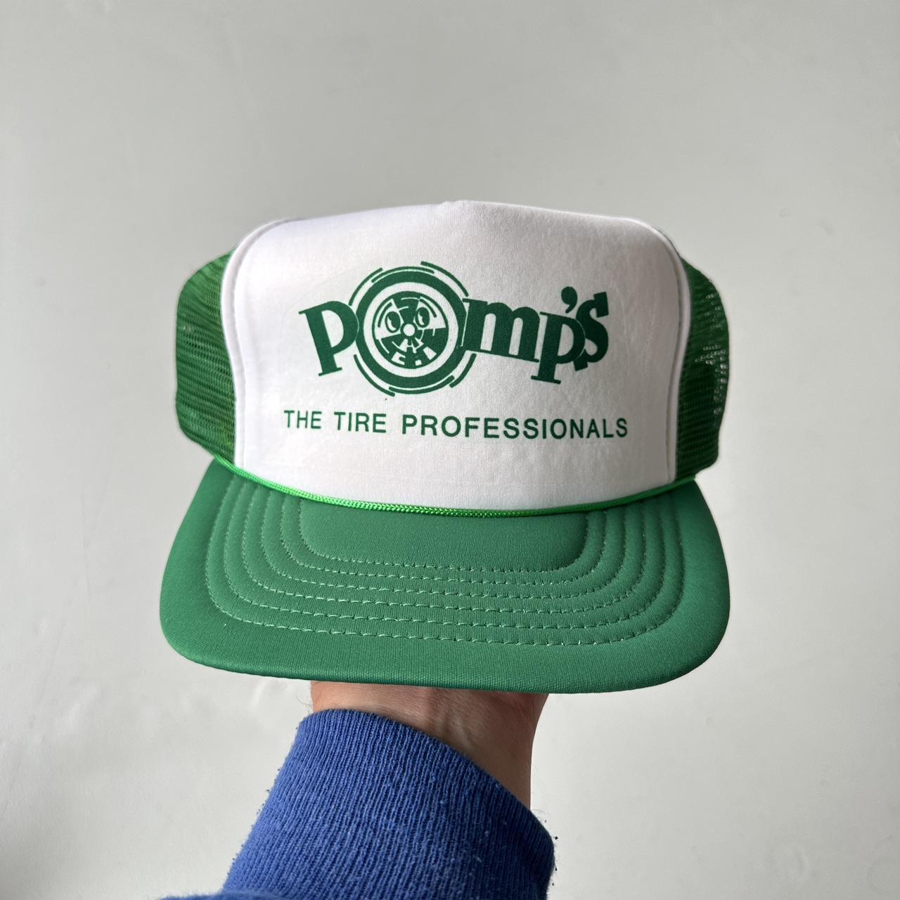Green / White Pomp’s Mesh and Foam Trucker SnapBack Cap
