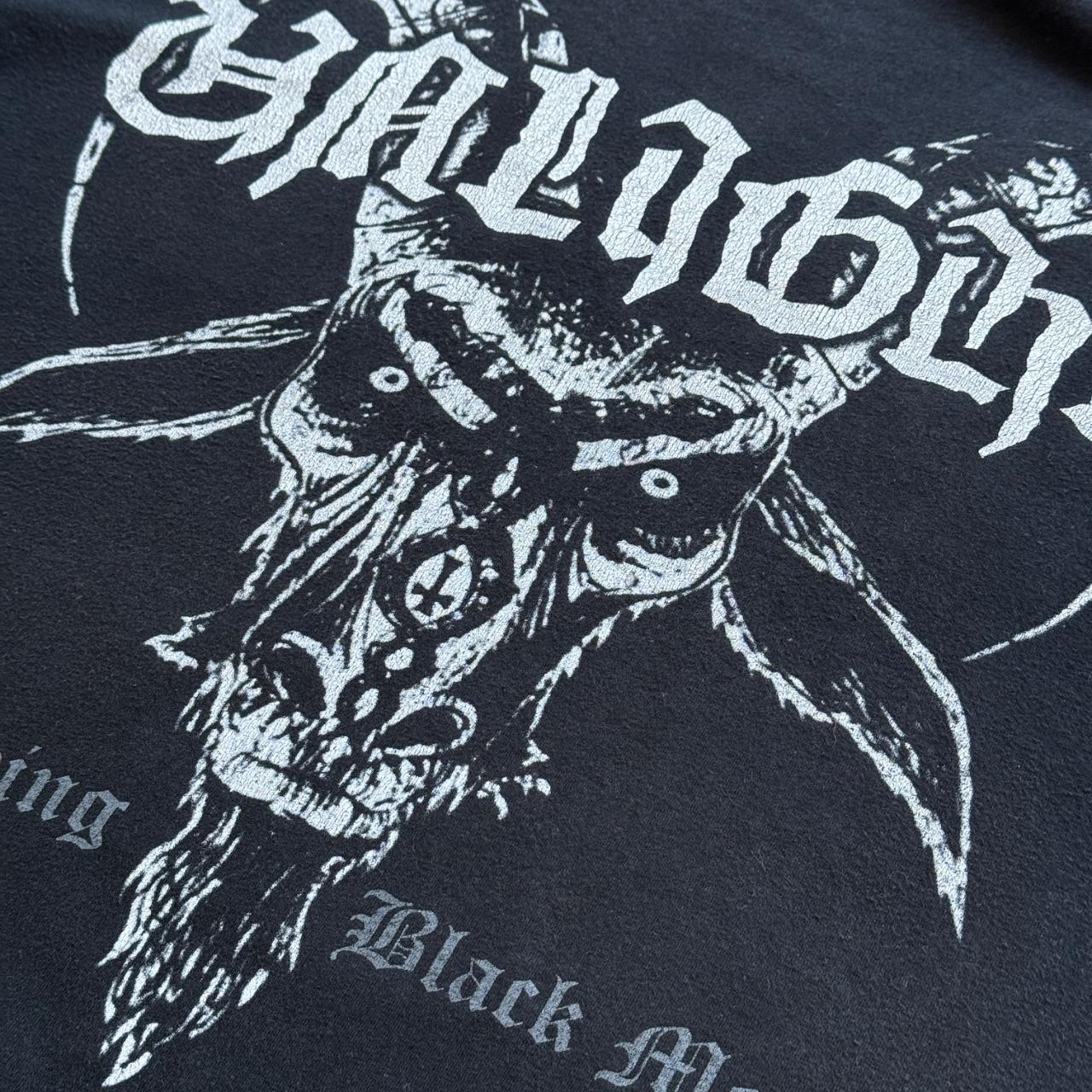 Black Unlight 00s Vintage German Metal Graphic T-Shirt - Medium