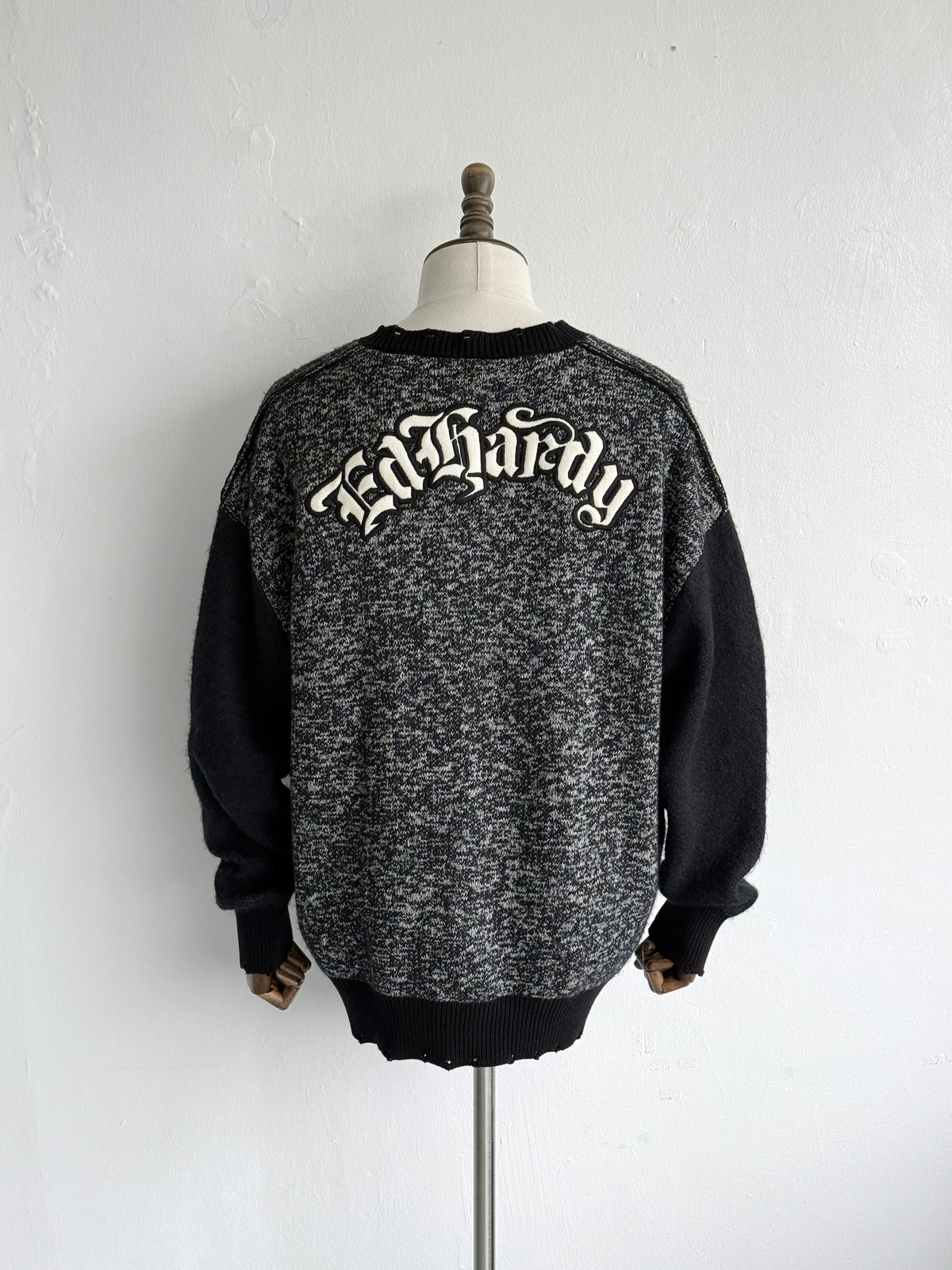 Ed Hardy Lucky 13 Skull Y2K Vintage Knitted Cardigan - XL Big