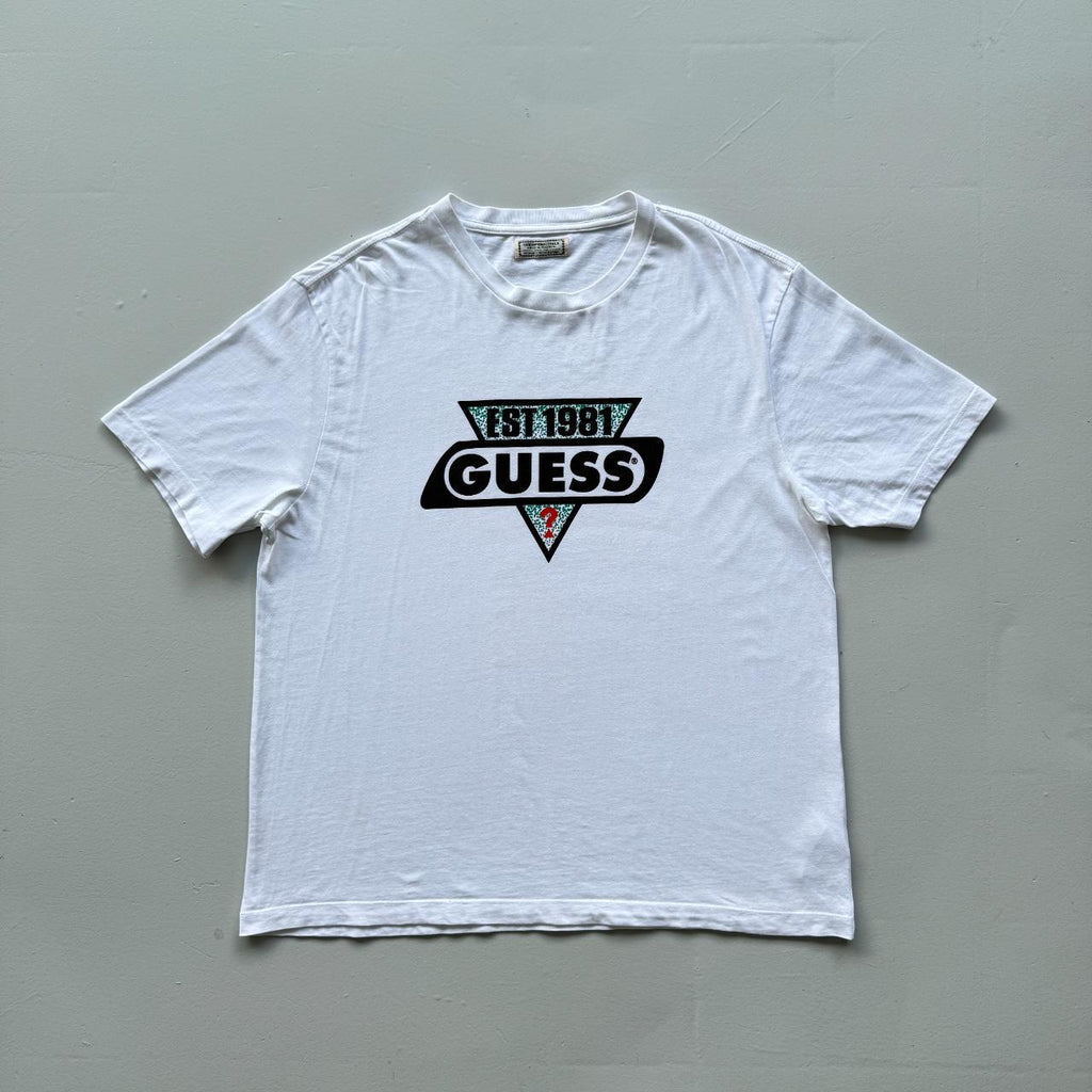 White Guess Vintage 90s T-shirt - XL