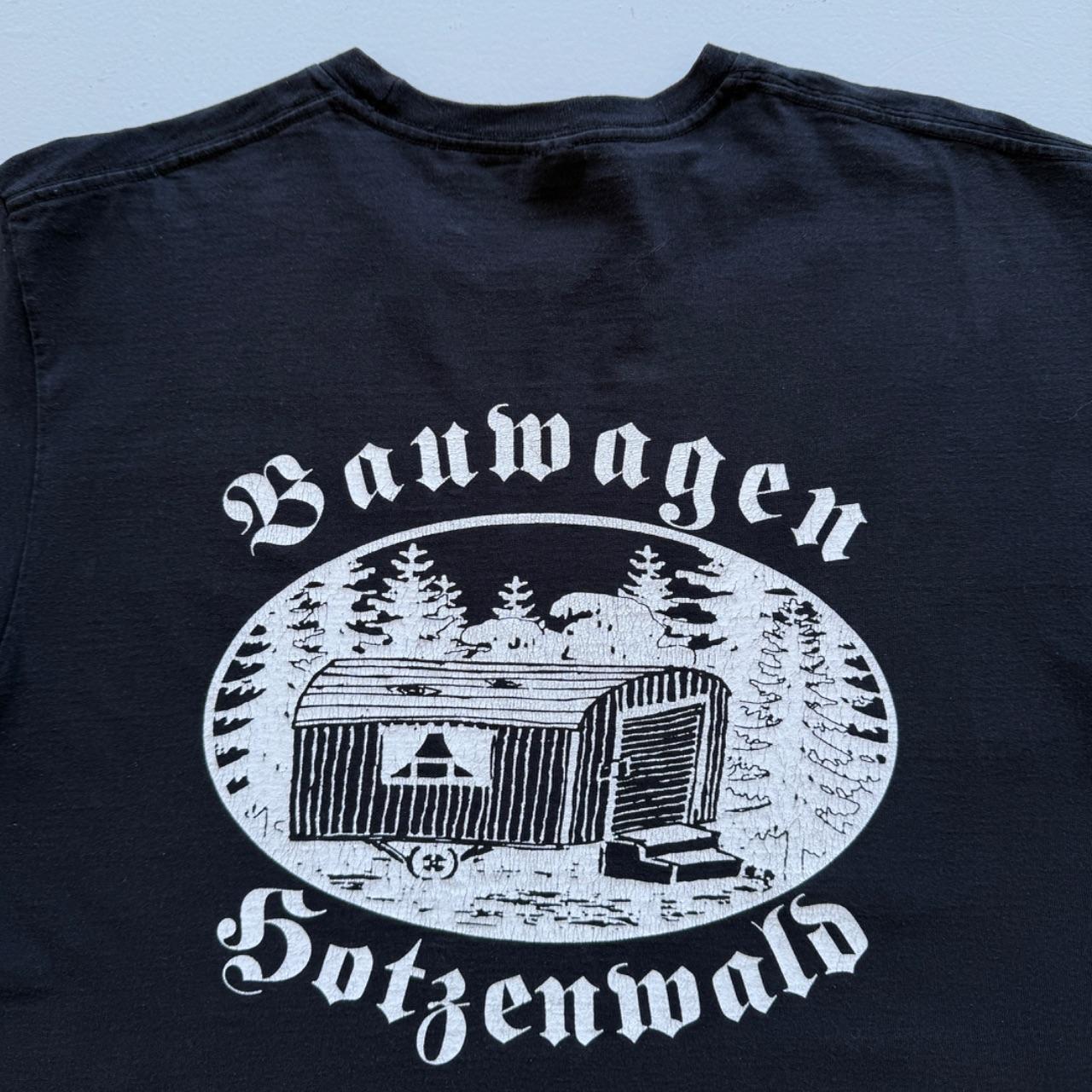 Black German Tourist 00s Vintage Graphic T-Shirt - Large