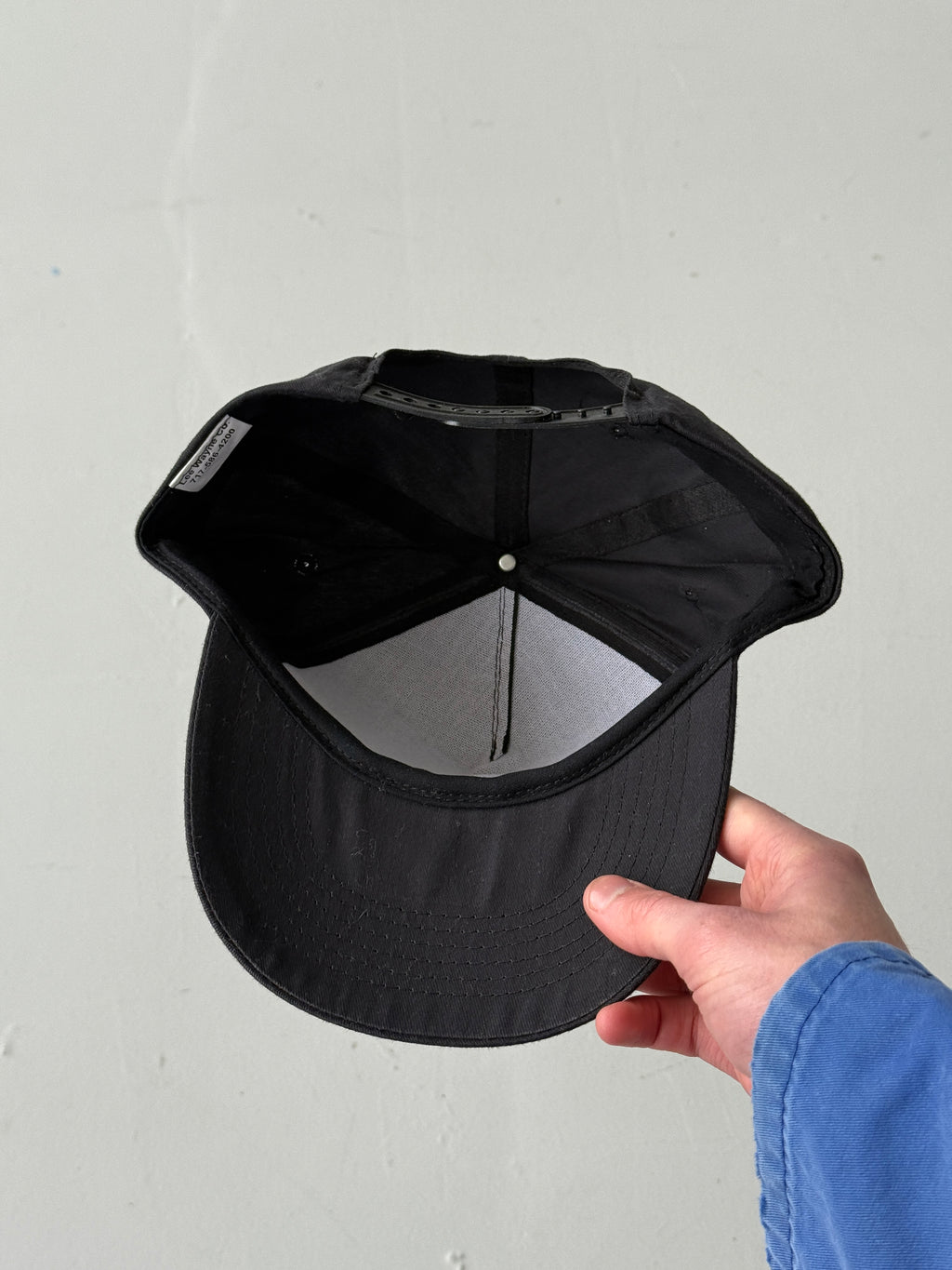 Black Overhead Crane Vintage Foam and Mesh Workwear SnapBack Trucker Cap