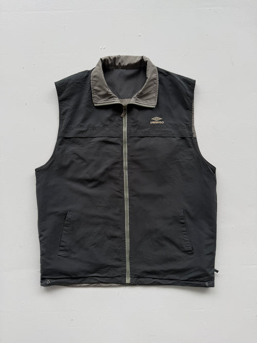 Grey Reversible Umbro 00's Vintage Y2K Utility Vest - XL