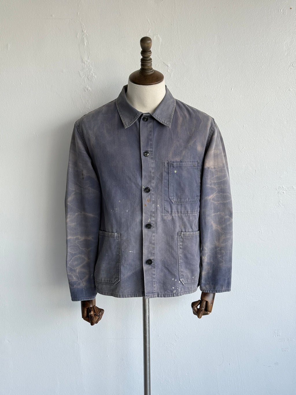 Thrashed Blue Pionier Vintage Workwear Chore Jacket CH497 - Medium