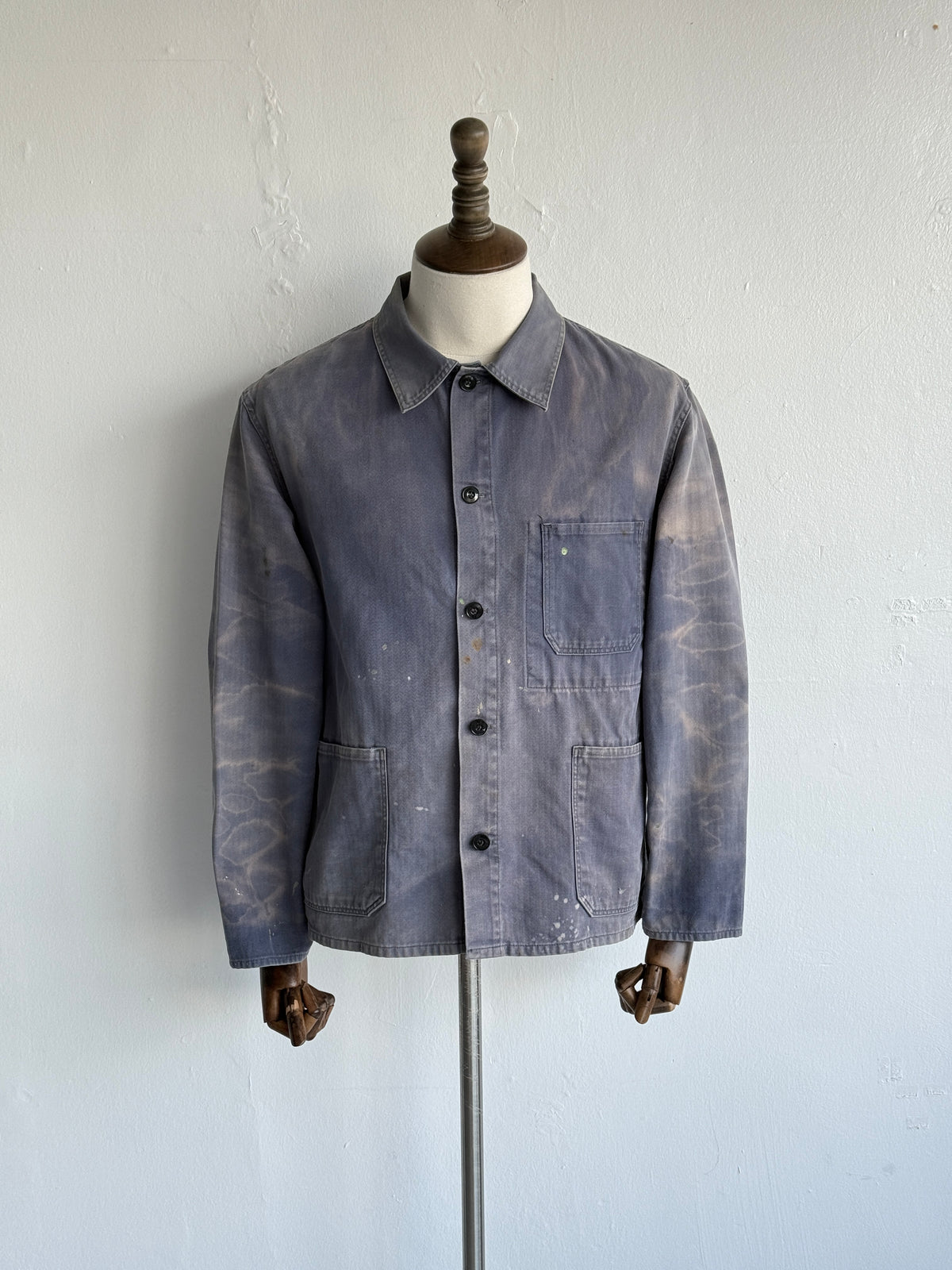 Thrashed Blue Pionier Vintage Workwear Chore Jacket CH497 - Medium