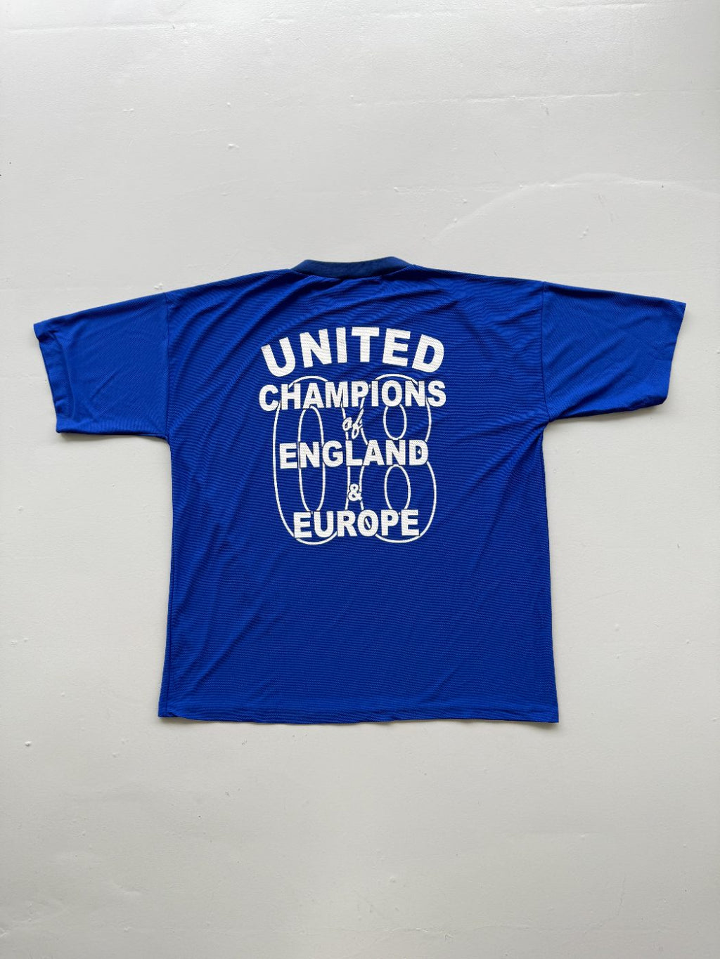 Manchester United Champions of England & Europe 2008 Vintage Football T-Shirt -