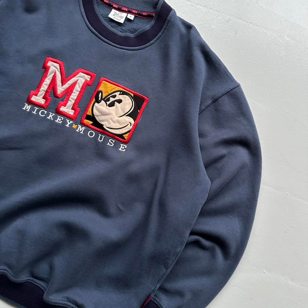 Navy Mickey Disney 90’s Vintage Graphic Sweatshirt - Medium