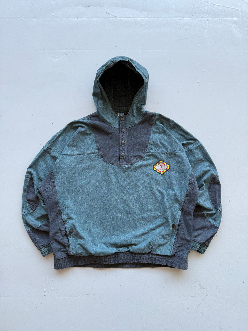 Blue Adidas 90's Vintage 1/4 Zip Pullover Jacket - XL