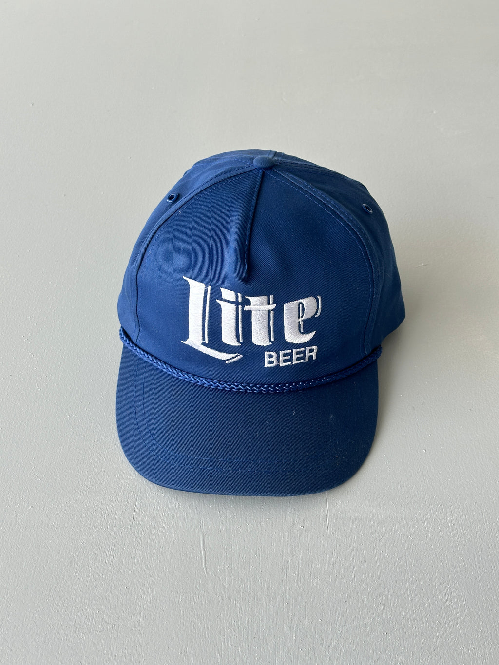 Navy Miller Lite Beer 80's Vintage SnapBack Trucker Cap