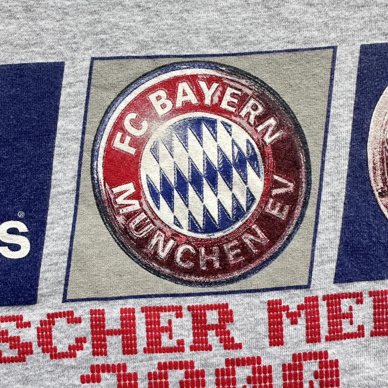 Grey Adidas Bayern Munchen Football 00s Vintage Graphic T-Shirt - XL