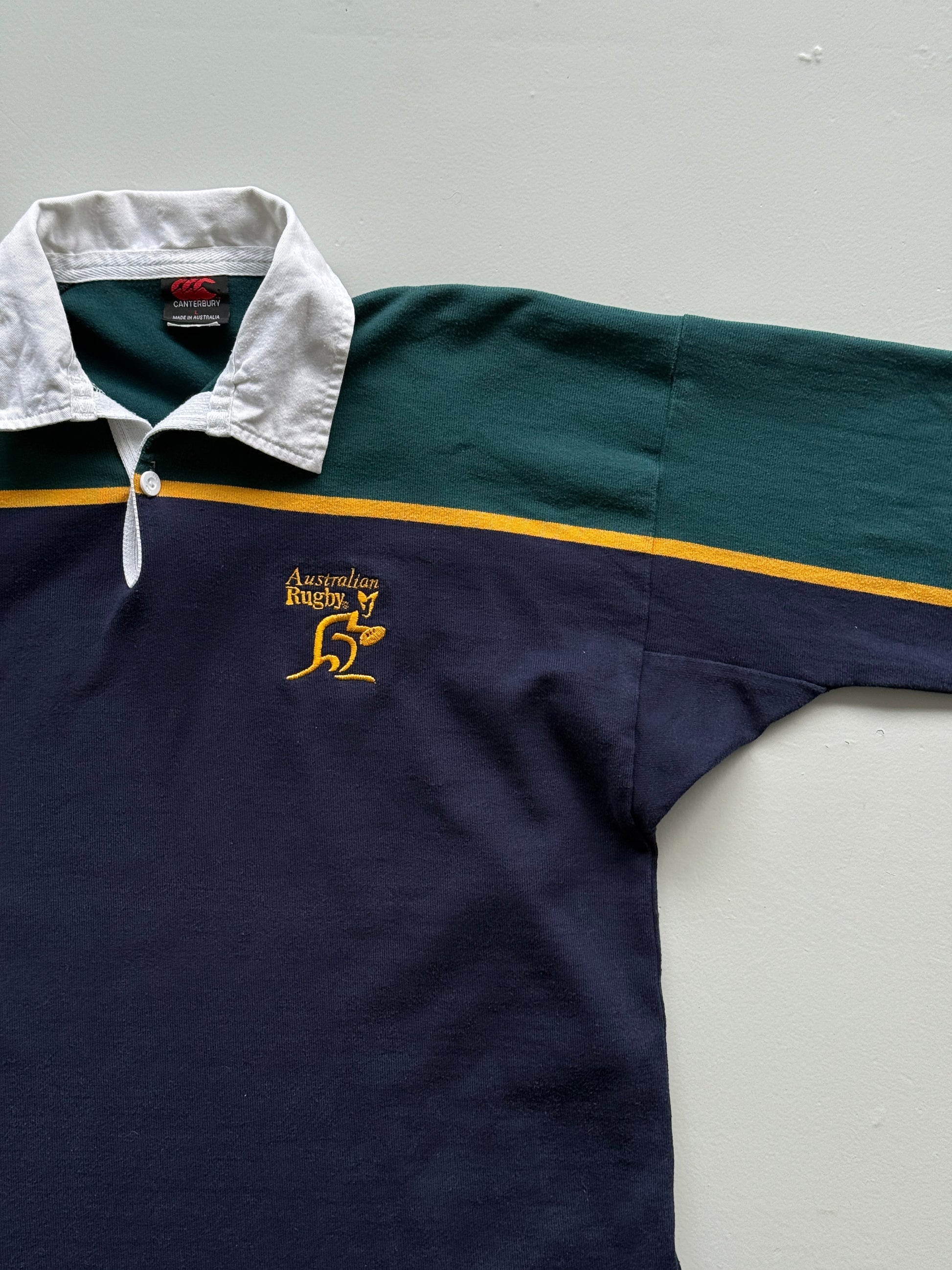 Navy Blue Australian Rugby 00's Vintage Training Jersey Polo - XL