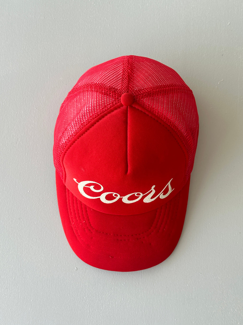 Red Coors Beer 80's Vintage Mesh SnapBack Trucker Cap