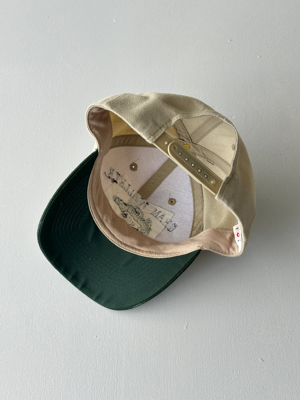 Stone / Green Team Walleye U.S.F.A. 90's Vintage SnapBack Trucker Cap
