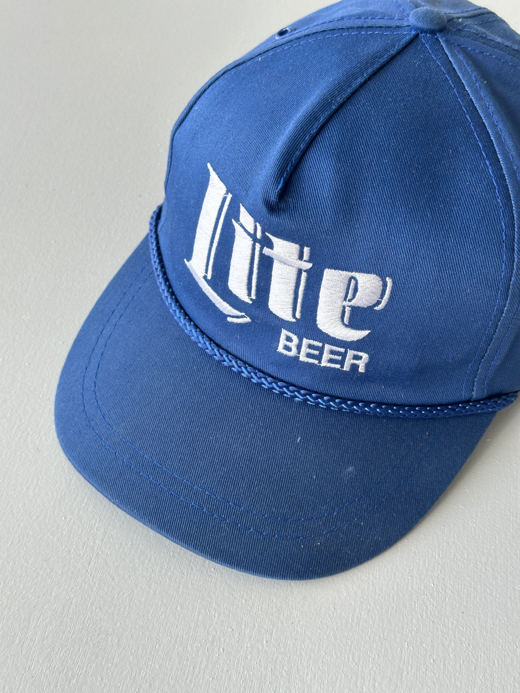 Navy Miller Lite Beer 80's Vintage SnapBack Trucker Cap