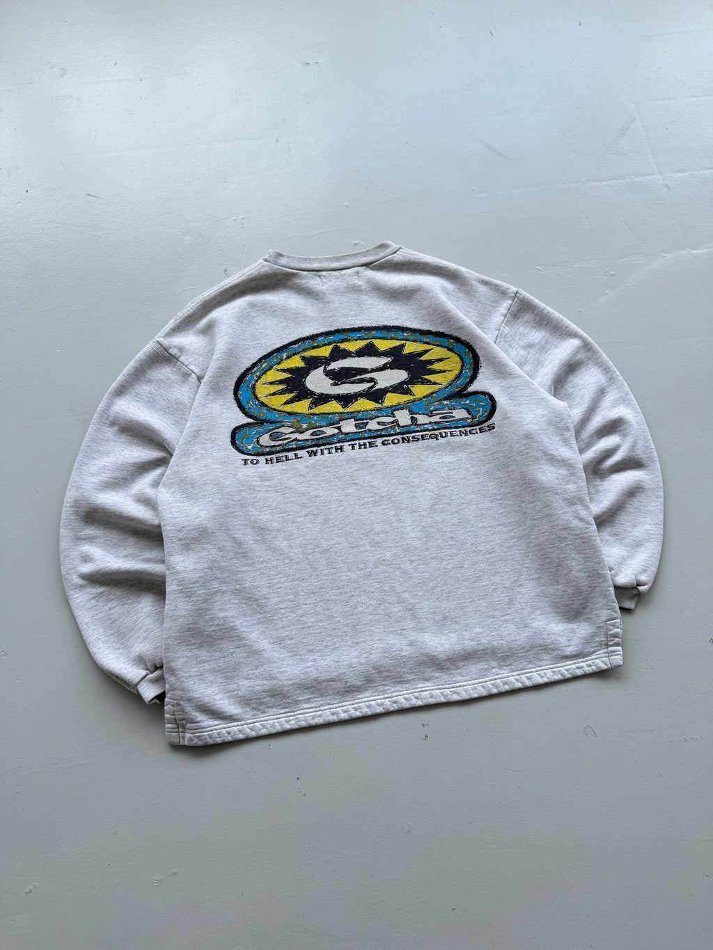 Gotcha Surf 'To Hell With The Consequences' 90's Vintage Sweatshirt - Medium