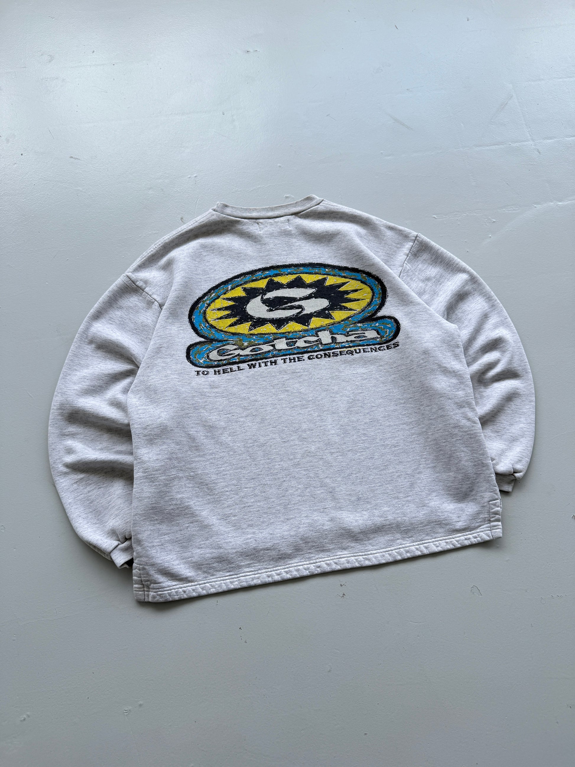 Gotcha Surf 'To Hell With The Consequences' 90's Vintage Sweatshirt - Medium