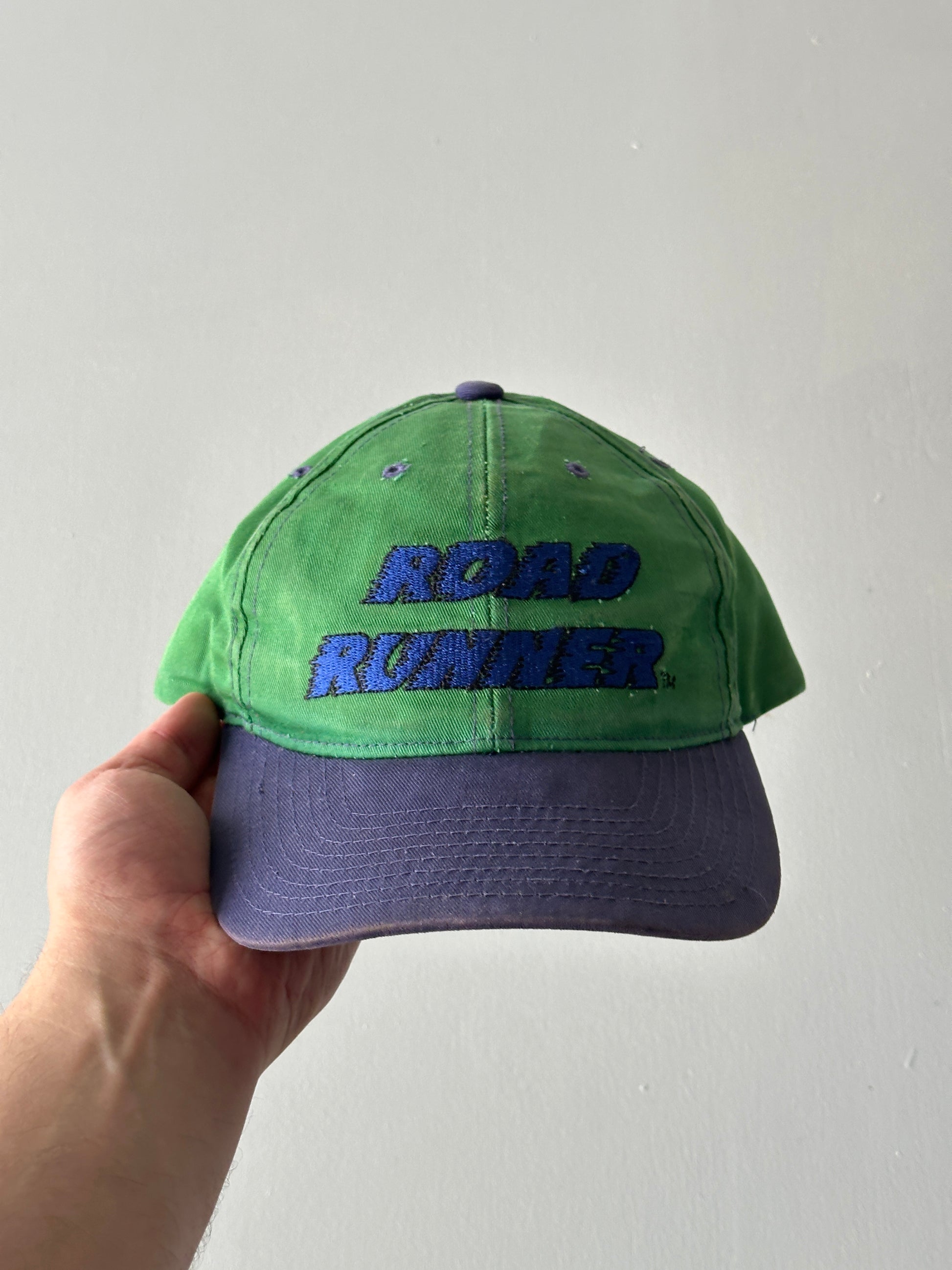Green / Purple Road Runner Looney Tunes 90's Vintage SnapBack Trucker Cap