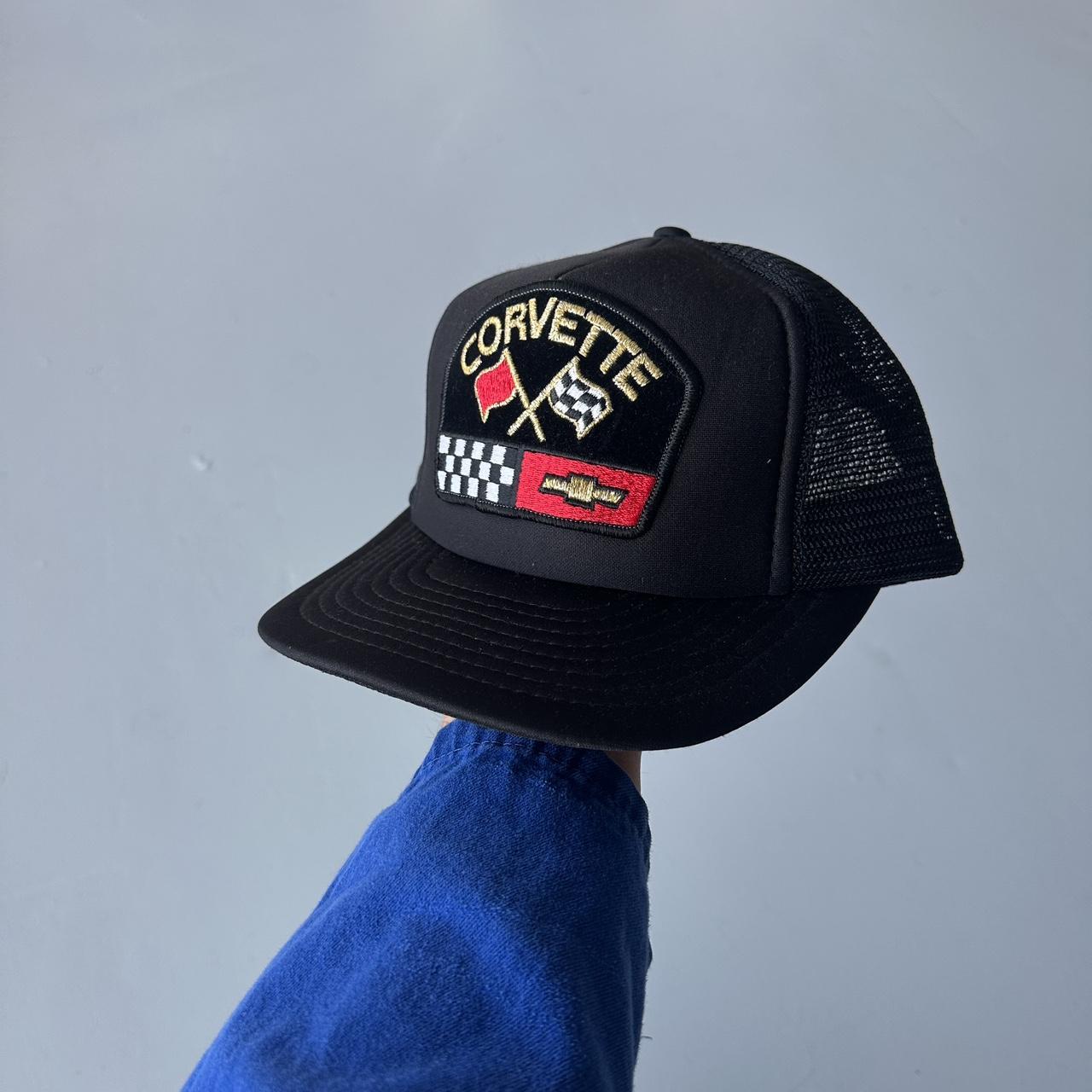 Black Corvette Vintage SnapBack Trucker Cap