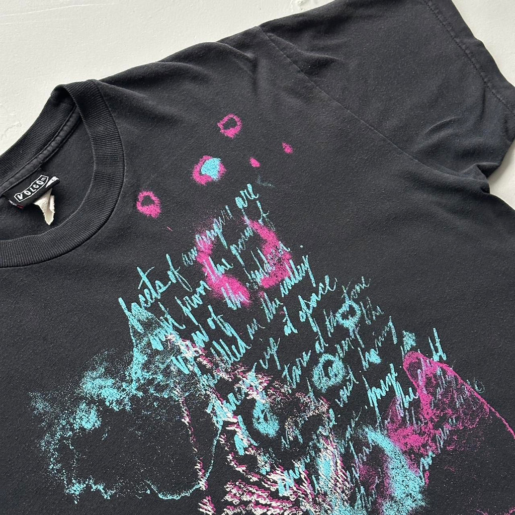 Black Volcom Y2K 00s Vintage Graphic T-Shirt - Large