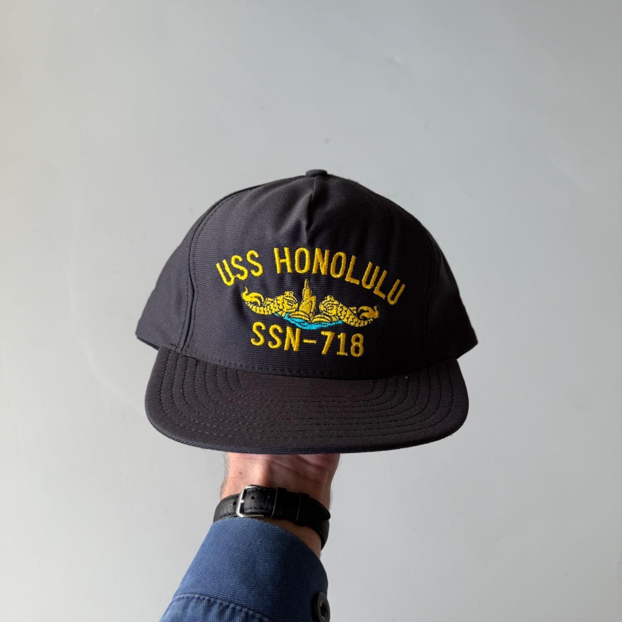 Navy USS Honolulu Vintage SnapBack Trucker Cap