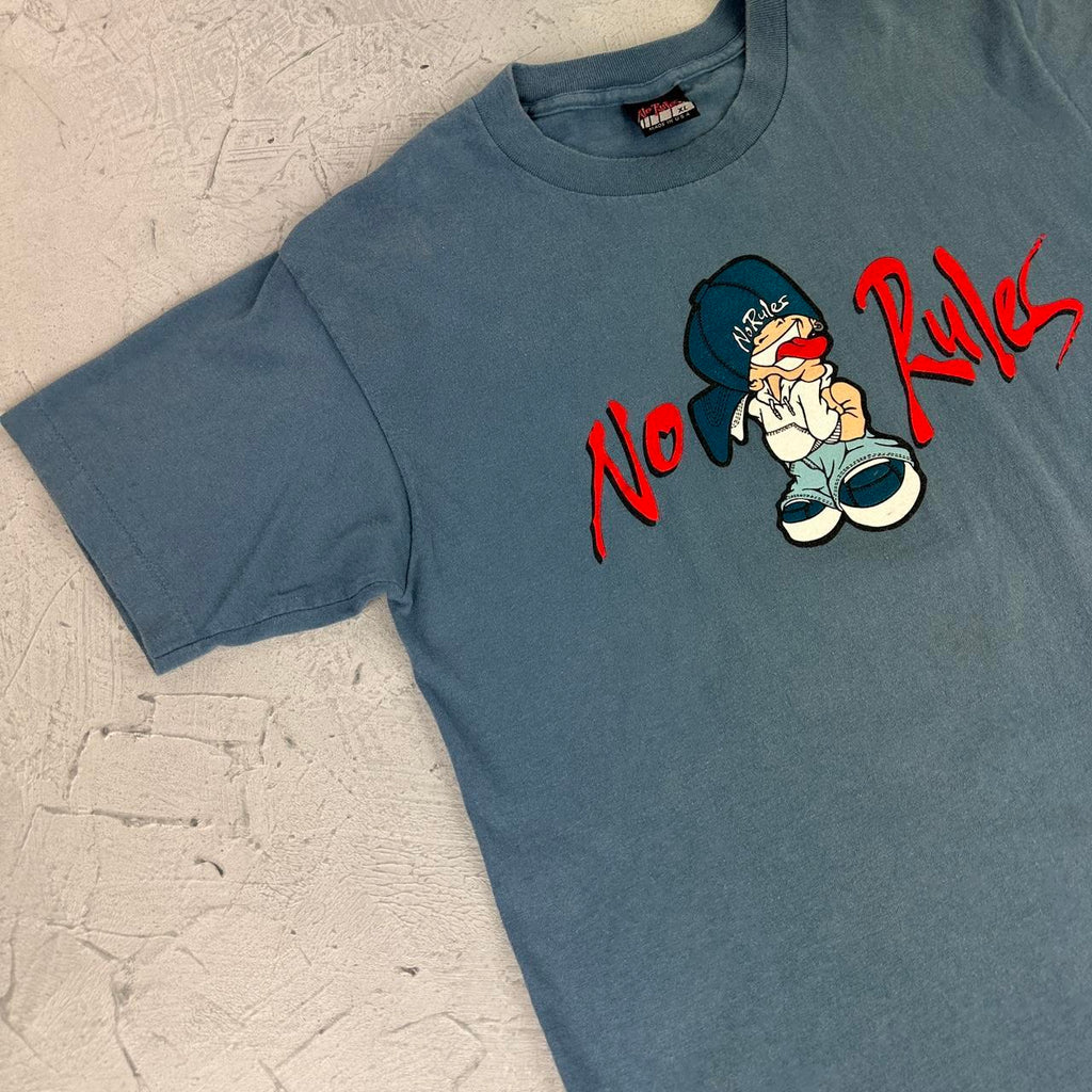No Rules Navy 90s vintage T-shirt - Small